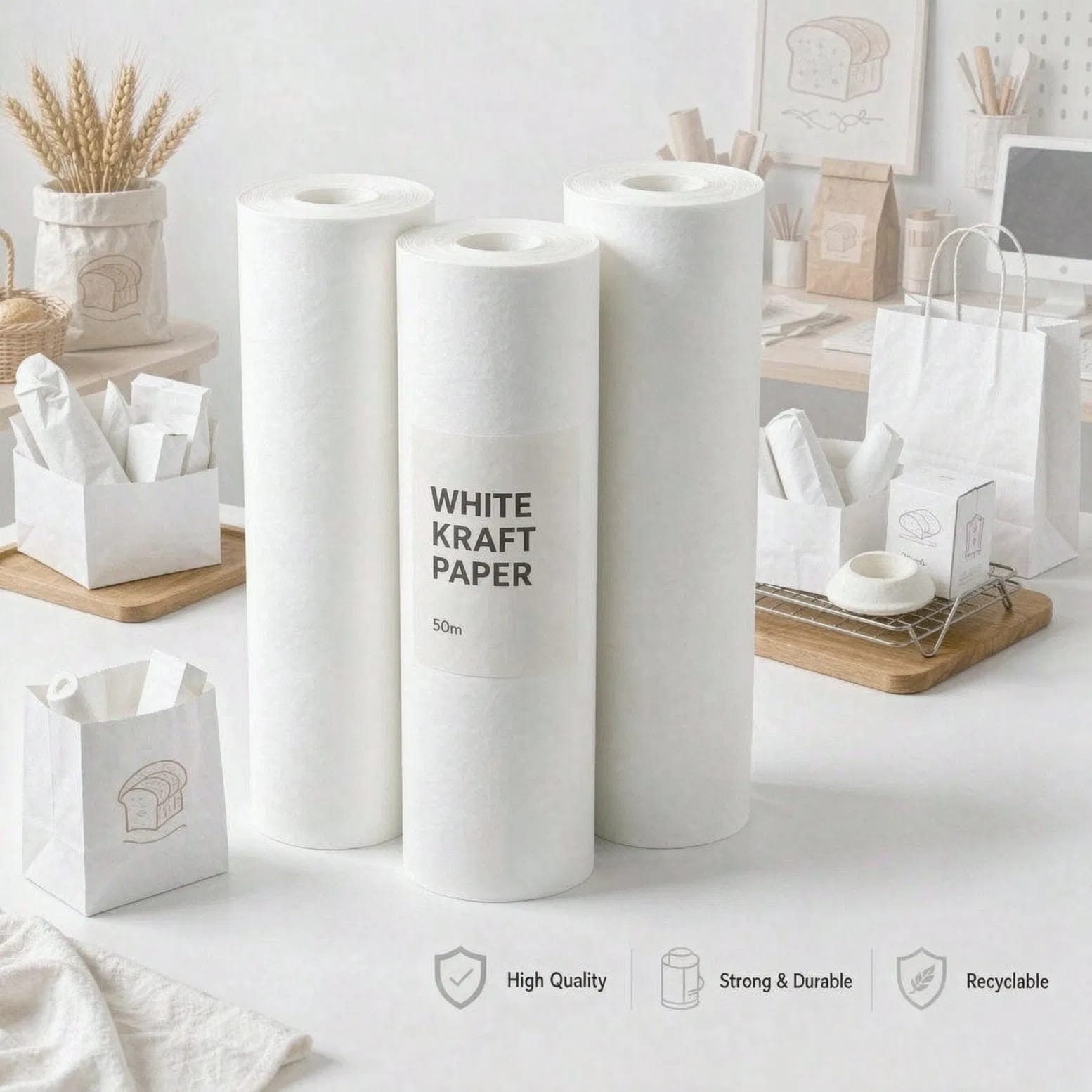 White kraft paper
